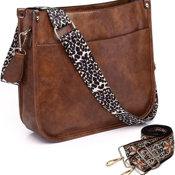 Vegan Leather Crossbody Bags for Women, Crossbody Purse with